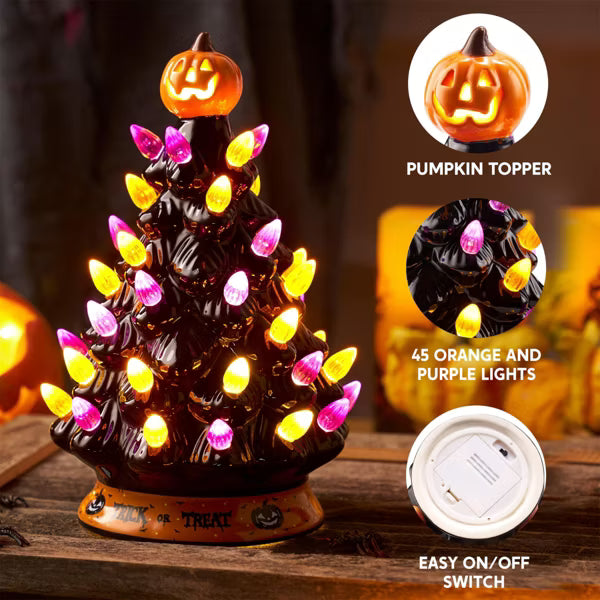 Halloween Ceramic Pumpkin Tree